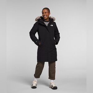 The North Face Women's Black Parka with Fur Trim